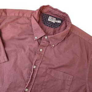 Faherty The Movement Shirt Short Sleeve Button Down Men XXL mauve Organic Cotton